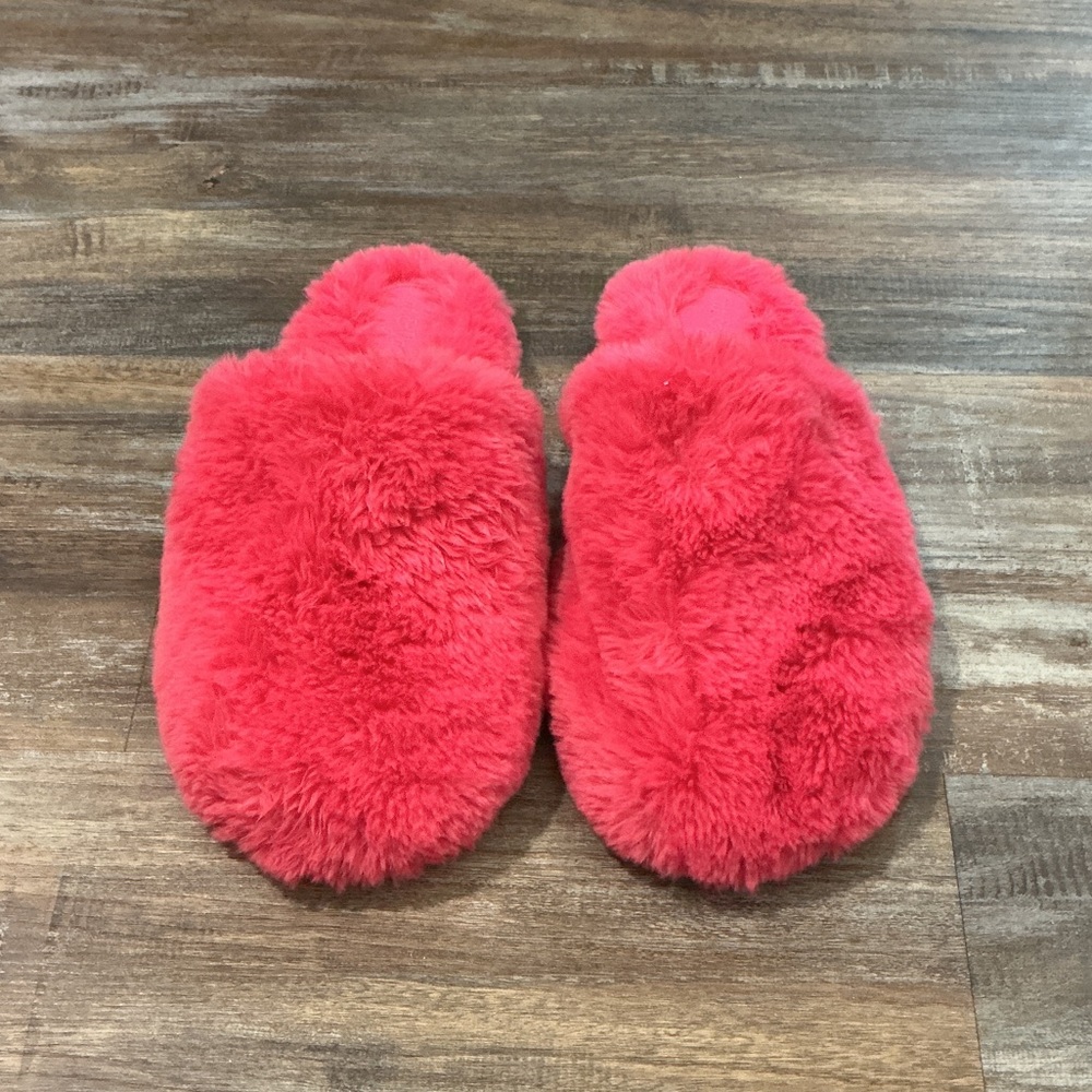 Cat & Jack Plush Pink Kids Slippers